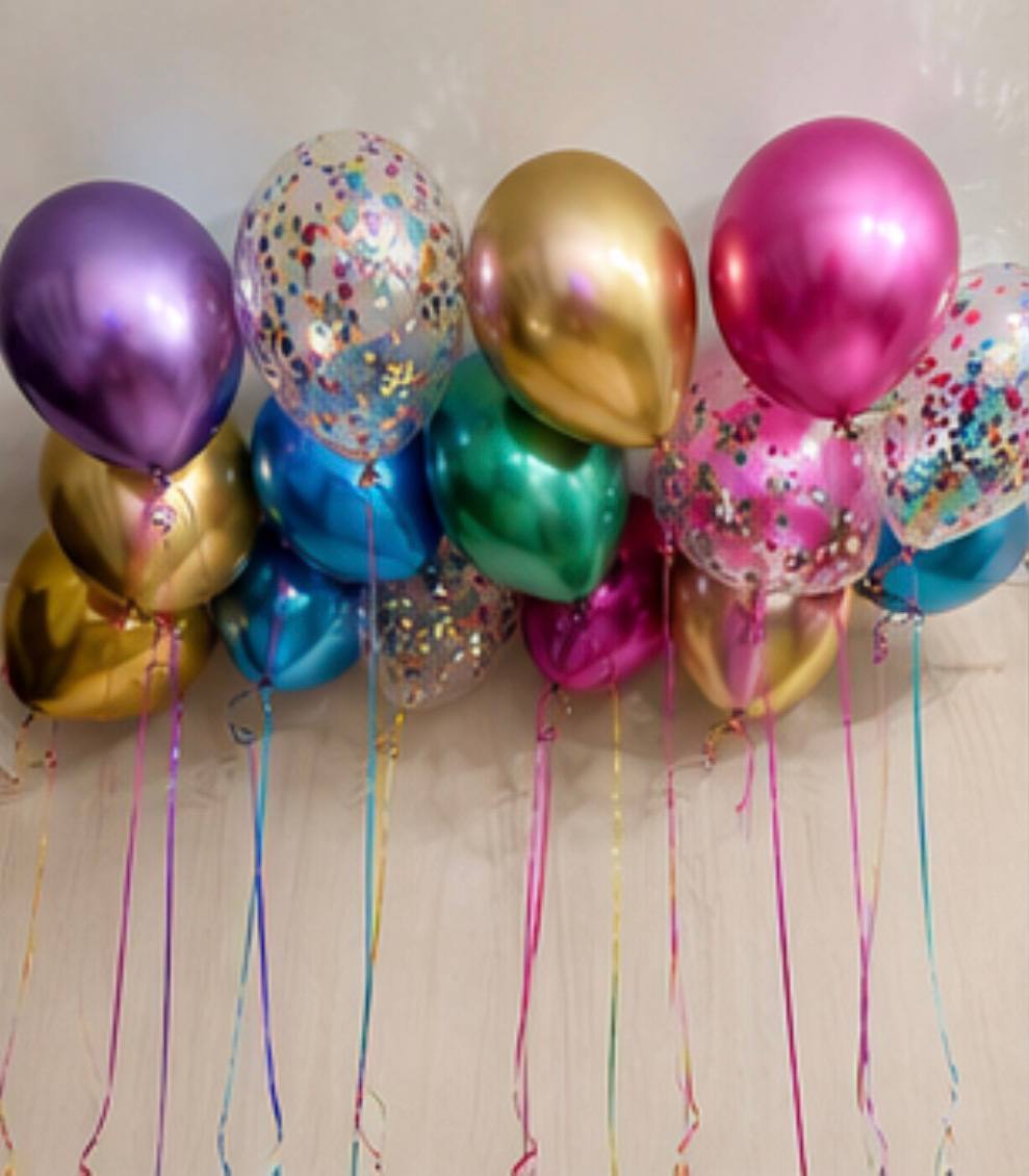 Шары под потолок «Радужный микс»